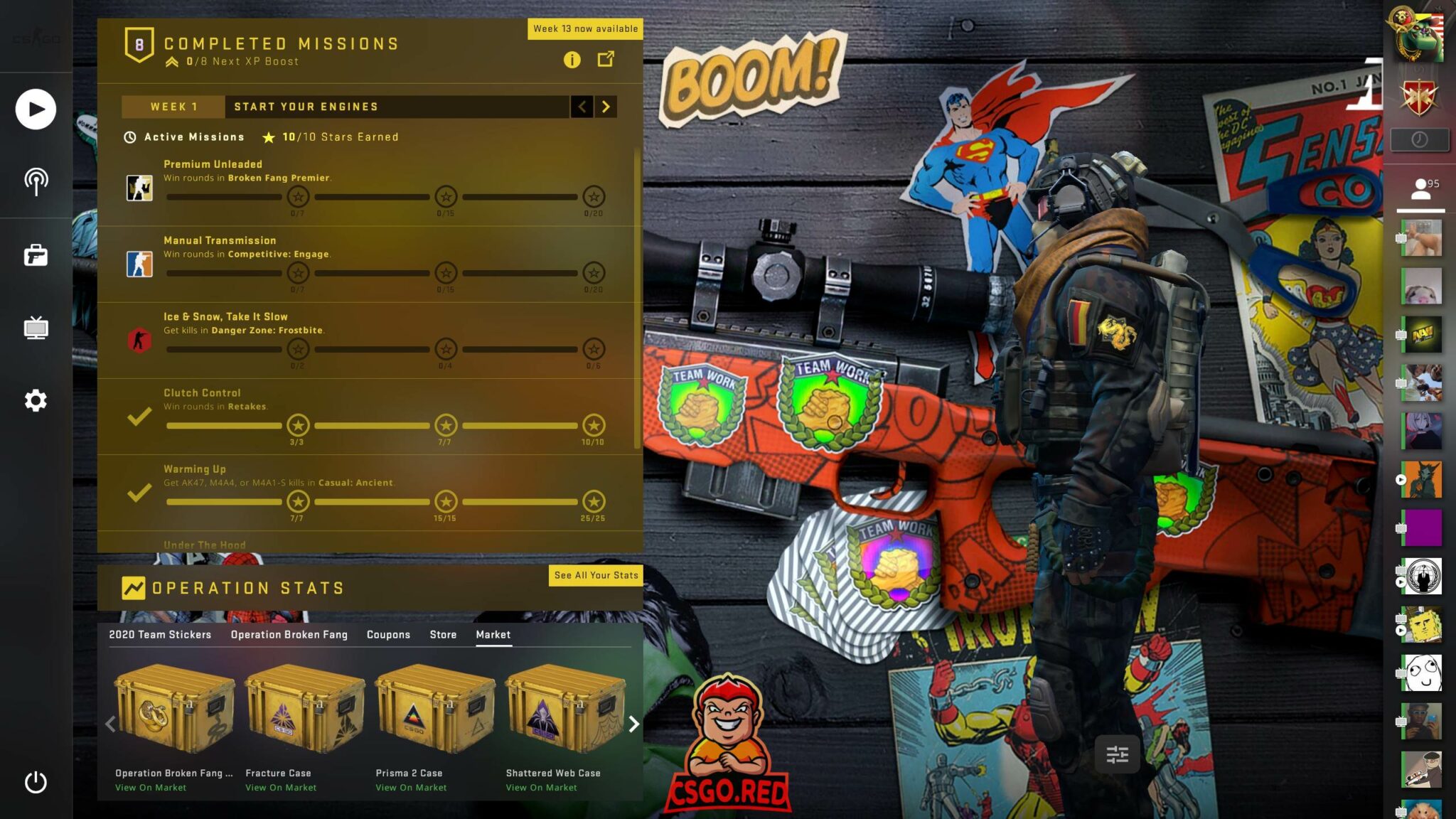 AWP Boom With Team Work Stickers CSGO Panorama UI Free Download CSGO.RED