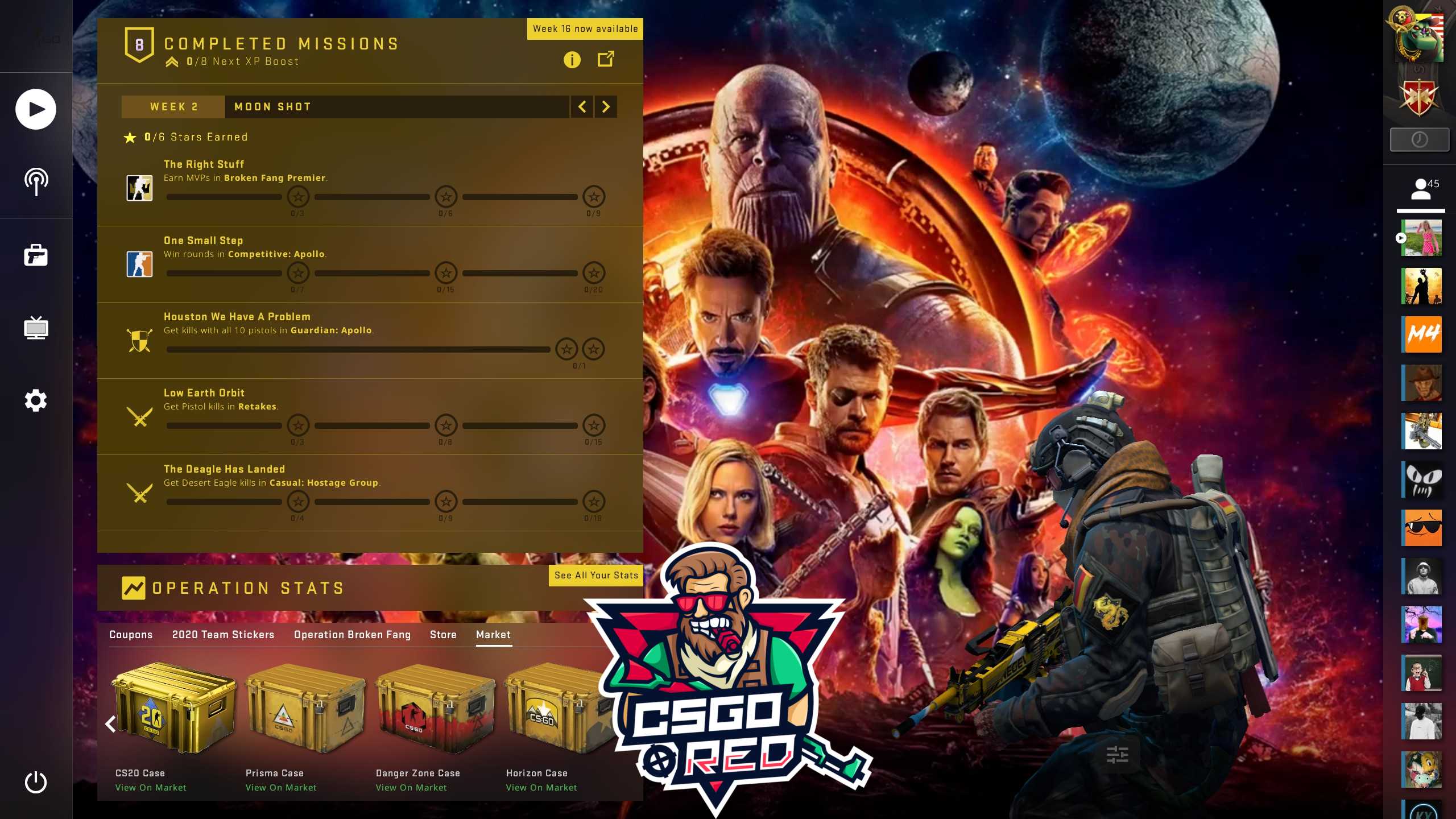 Avengers Infinity War Panorama UI Background