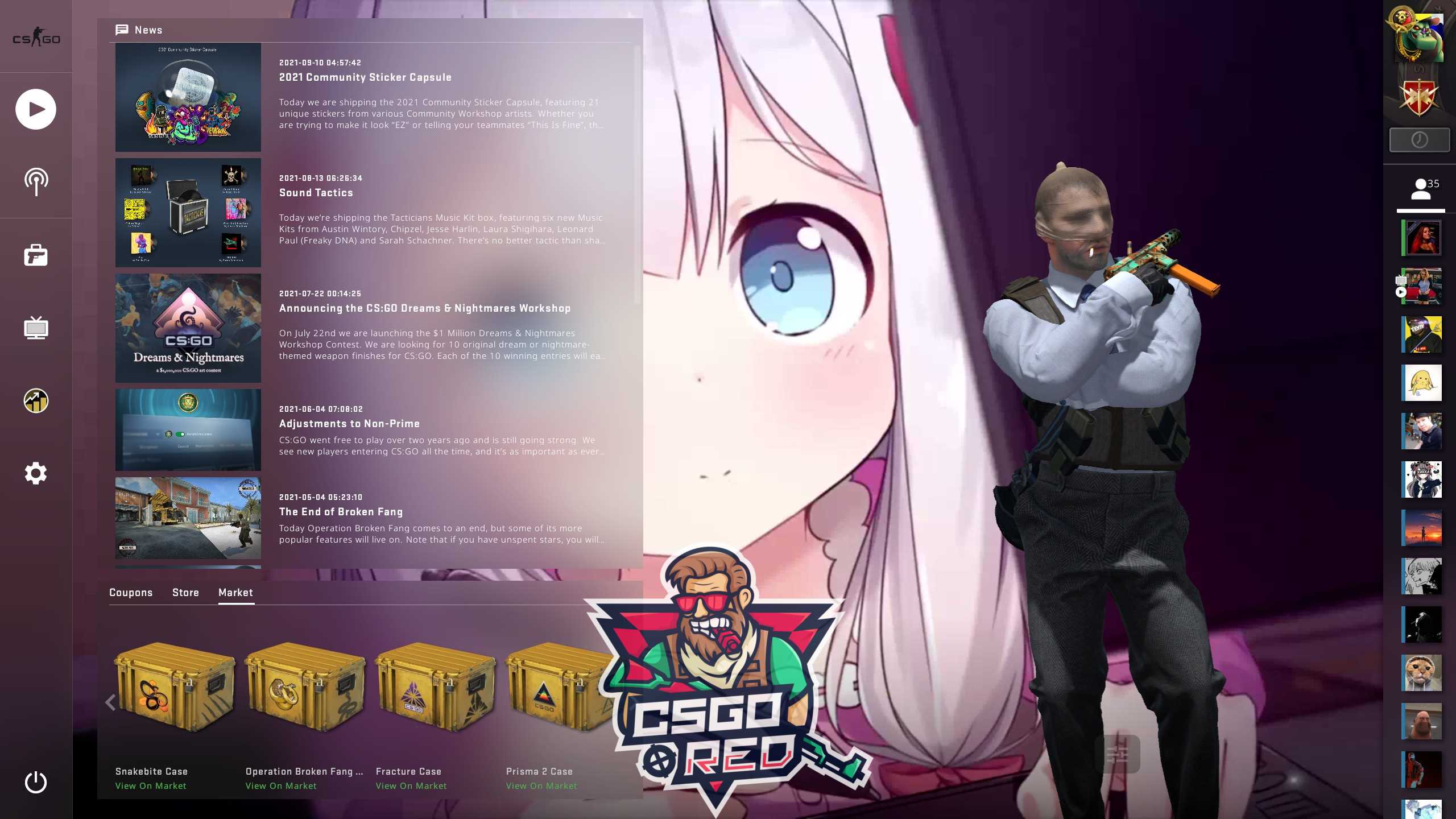 Cute Anime Girl CSGO Panorama UI Background