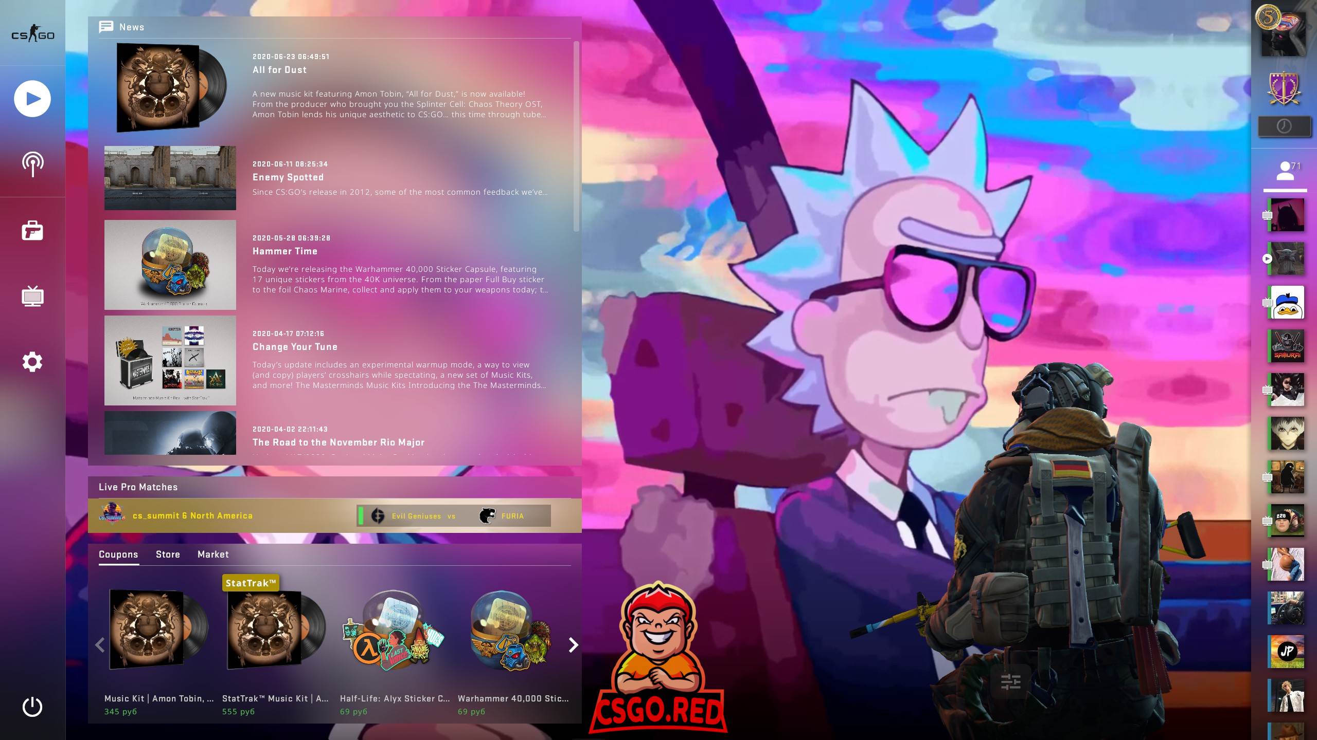 Rick And Morty CSGO Panorama UI Free Download 